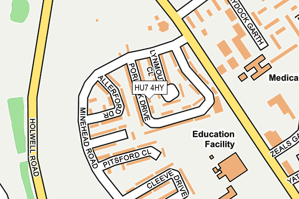 HU7 4HY map - OS OpenMap – Local (Ordnance Survey)