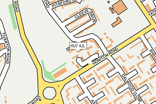 HU7 4JL map - OS OpenMap – Local (Ordnance Survey) HU7 4JL map - OS OpenMap – Local (Ordnance Survey)