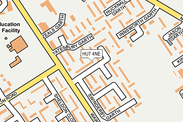 HU7 4NE map - OS OpenMap – Local (Ordnance Survey) HU7 4NE map - OS OpenMap – Local (Ordnance Survey)