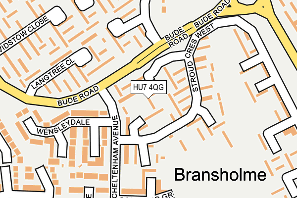 HU7 4QG map - OS OpenMap – Local (Ordnance Survey)
