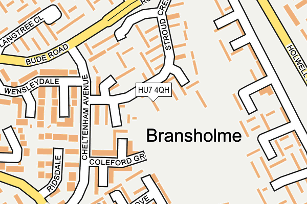HU7 4QH map - OS OpenMap – Local (Ordnance Survey) HU7 4QH map - OS OpenMap – Local (Ordnance Survey)