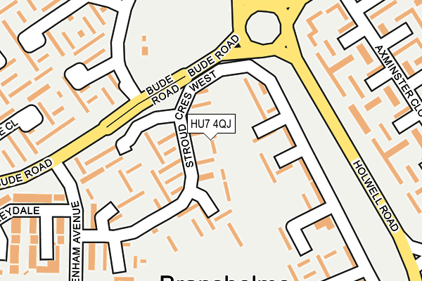 HU7 4QJ map - OS OpenMap – Local (Ordnance Survey) HU7 4QJ map - OS OpenMap – Local (Ordnance Survey)