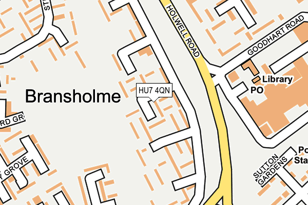 HU7 4QN map - OS OpenMap – Local (Ordnance Survey)