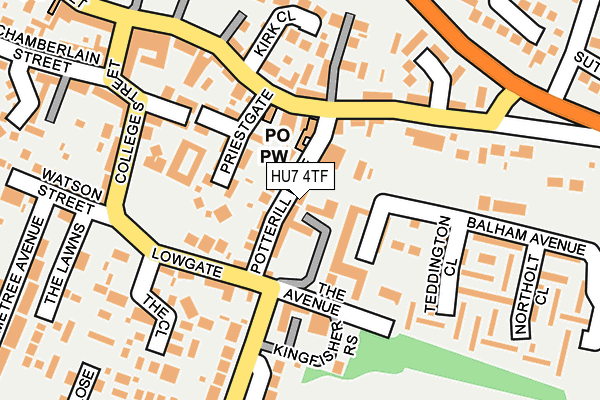 HU7 4TF map - OS OpenMap – Local (Ordnance Survey) HU7 4TF map - OS OpenMap – Local (Ordnance Survey)