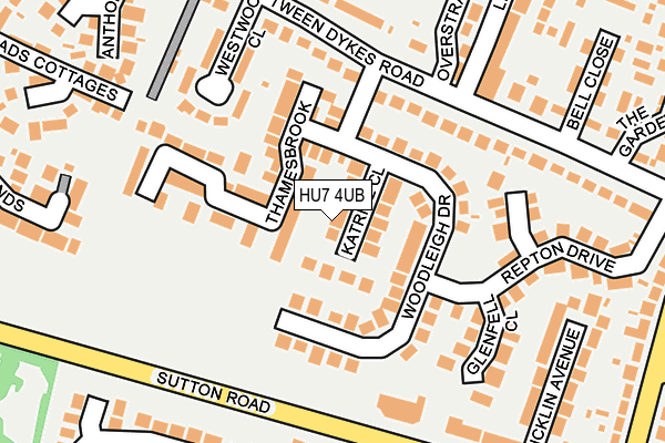 HU7 4UB map - OS OpenMap – Local (Ordnance Survey) HU7 4UB map - OS OpenMap – Local (Ordnance Survey)