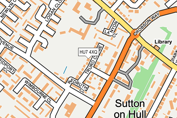 HU7 4XQ map - OS OpenMap – Local (Ordnance Survey) HU7 4XQ map - OS OpenMap – Local (Ordnance Survey)