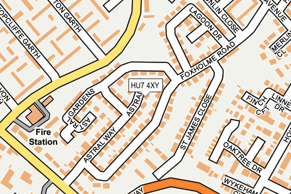 HU7 4XY map - OS OpenMap – Local (Ordnance Survey) HU7 4XY map - OS OpenMap – Local (Ordnance Survey)