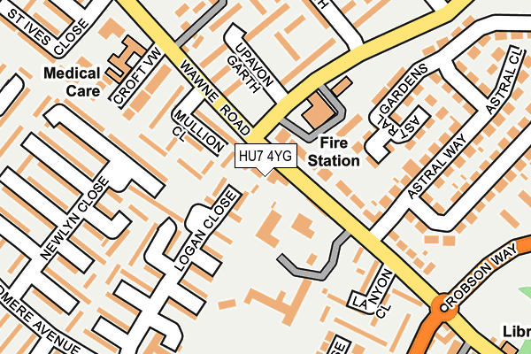 HU7 4YG map - OS OpenMap – Local (Ordnance Survey) HU7 4YG map - OS OpenMap – Local (Ordnance Survey)