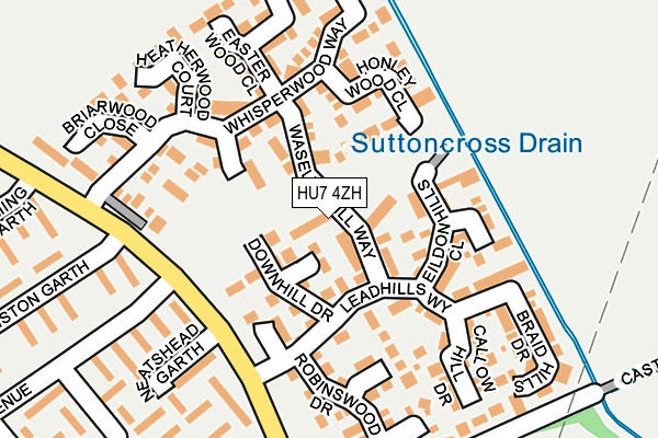HU7 4ZH map - OS OpenMap – Local (Ordnance Survey)
