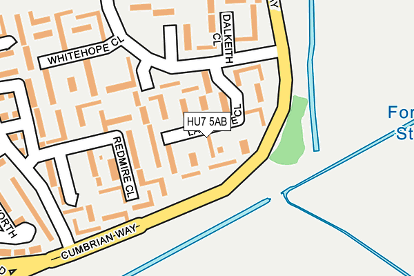 HU7 5AB map - OS OpenMap – Local (Ordnance Survey) HU7 5AB map - OS OpenMap – Local (Ordnance Survey)