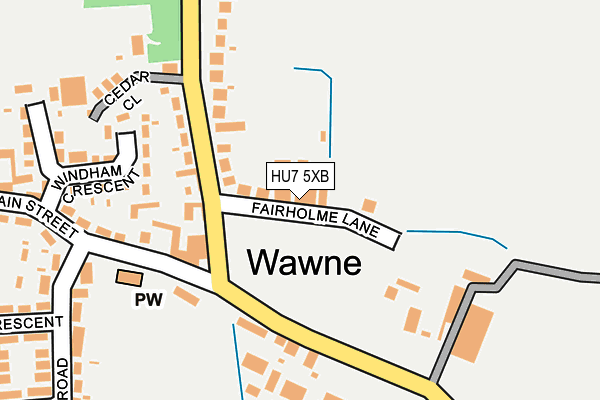 HU7 5XB map - OS OpenMap – Local (Ordnance Survey)