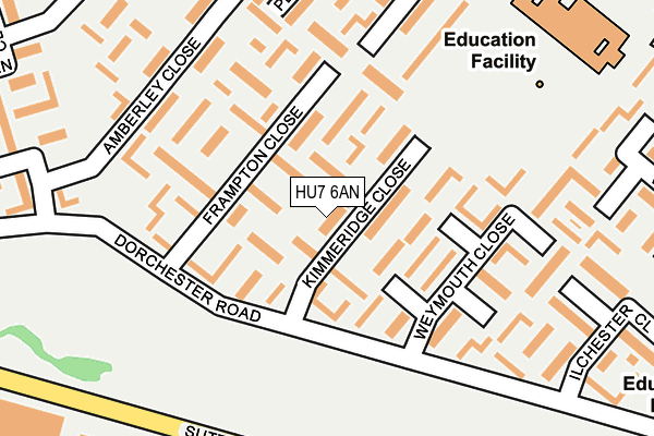 HU7 6AN map - OS OpenMap – Local (Ordnance Survey)