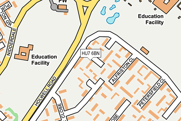 HU7 6BN map - OS OpenMap – Local (Ordnance Survey)