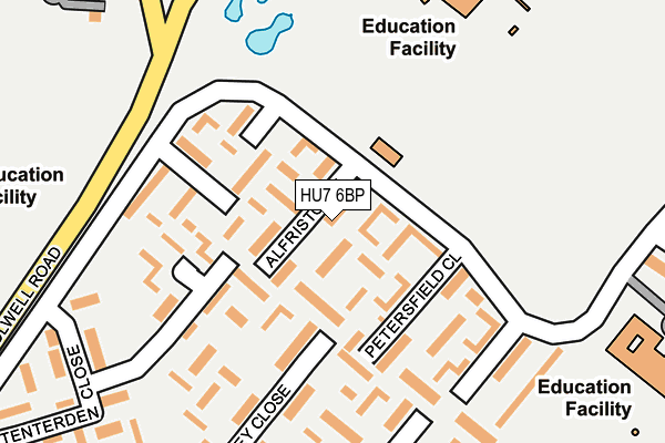 HU7 6BP map - OS OpenMap – Local (Ordnance Survey) HU7 6BP map - OS OpenMap – Local (Ordnance Survey)