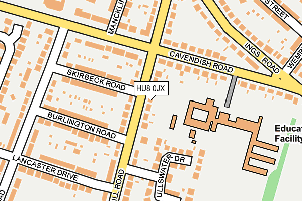 HU8 0JX map - OS OpenMap – Local (Ordnance Survey) HU8 0JX map - OS OpenMap – Local (Ordnance Survey)