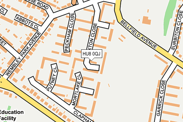 HU8 0QJ map - OS OpenMap – Local (Ordnance Survey) HU8 0QJ map - OS OpenMap – Local (Ordnance Survey)