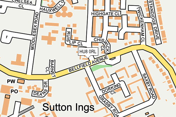 HU8 0RL map - OS OpenMap – Local (Ordnance Survey) HU8 0RL map - OS OpenMap – Local (Ordnance Survey)