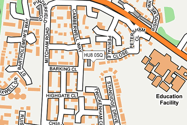 HU8 0SQ map - OS OpenMap – Local (Ordnance Survey) HU8 0SQ map - OS OpenMap – Local (Ordnance Survey)