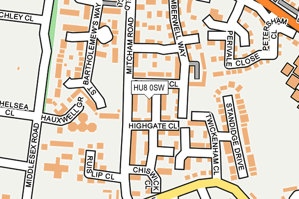HU8 0SW map - OS OpenMap – Local (Ordnance Survey) HU8 0SW map - OS OpenMap – Local (Ordnance Survey)