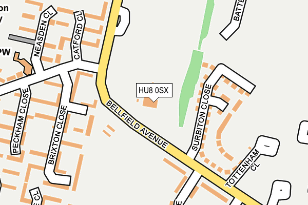 HU8 0SX map - OS OpenMap – Local (Ordnance Survey) HU8 0SX map - OS OpenMap – Local (Ordnance Survey)