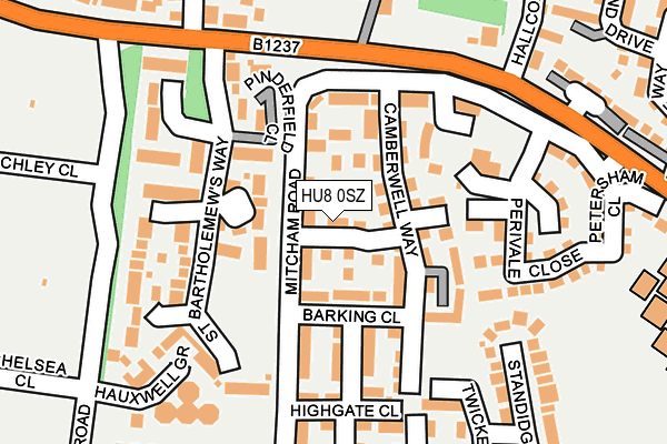 HU8 0SZ map - OS OpenMap – Local (Ordnance Survey) HU8 0SZ map - OS OpenMap – Local (Ordnance Survey)