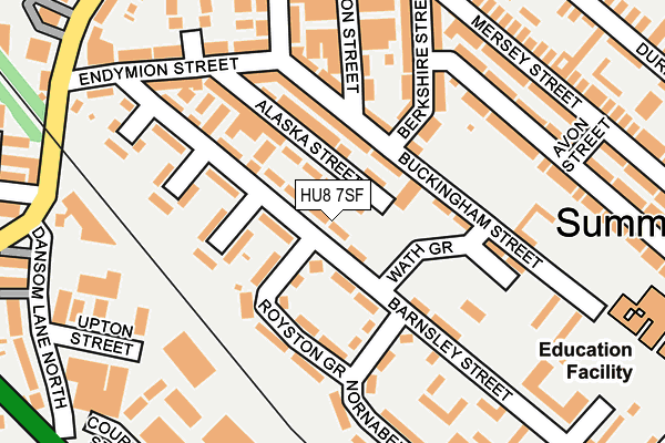 HU8 7SF map - OS OpenMap – Local (Ordnance Survey) HU8 7SF map - OS OpenMap – Local (Ordnance Survey)