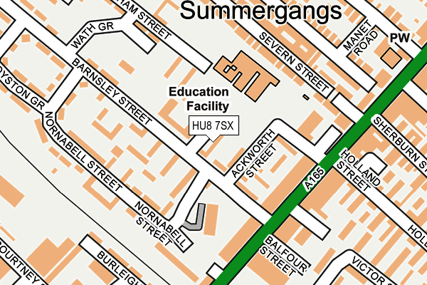 HU8 7SX map - OS OpenMap – Local (Ordnance Survey) HU8 7SX map - OS OpenMap – Local (Ordnance Survey)
