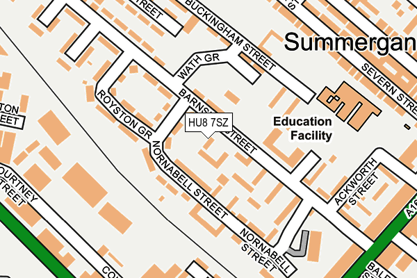 HU8 7SZ map - OS OpenMap – Local (Ordnance Survey) HU8 7SZ map - OS OpenMap – Local (Ordnance Survey)