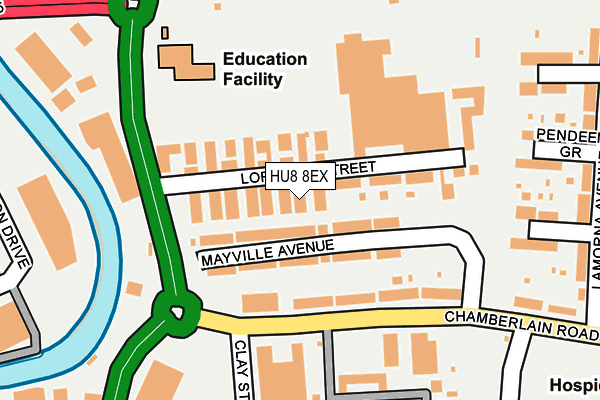 HU8 8EX map - OS OpenMap – Local (Ordnance Survey) HU8 8EX map - OS OpenMap – Local (Ordnance Survey)