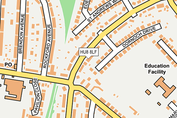 HU8 8LF map - OS OpenMap – Local (Ordnance Survey) HU8 8LF map - OS OpenMap – Local (Ordnance Survey)