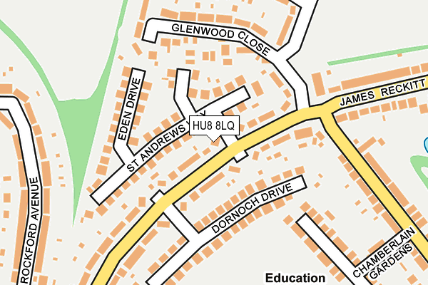 HU8 8LQ map - OS OpenMap – Local (Ordnance Survey) HU8 8LQ map - OS OpenMap – Local (Ordnance Survey)