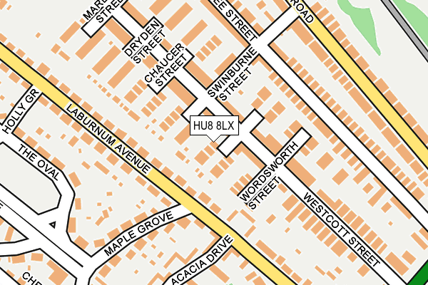 HU8 8LX map - OS OpenMap – Local (Ordnance Survey) HU8 8LX map - OS OpenMap – Local (Ordnance Survey)
