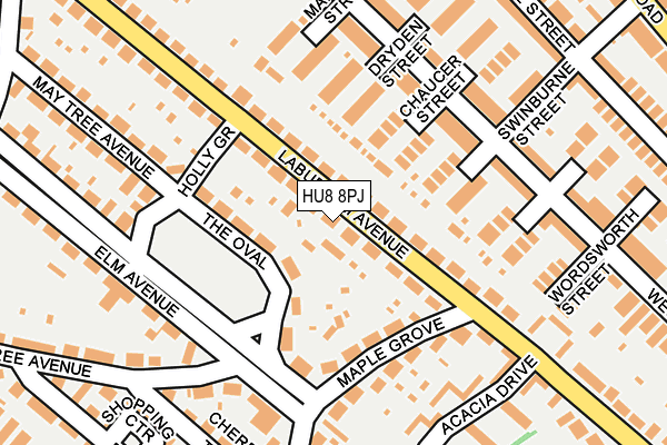 HU8 8PJ map - OS OpenMap – Local (Ordnance Survey) HU8 8PJ map - OS OpenMap – Local (Ordnance Survey)