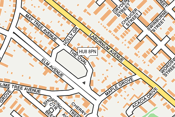 HU8 8PN map - OS OpenMap – Local (Ordnance Survey) HU8 8PN map - OS OpenMap – Local (Ordnance Survey)
