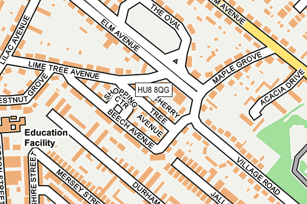 HU8 8QG map - OS OpenMap – Local (Ordnance Survey) HU8 8QG map - OS OpenMap – Local (Ordnance Survey)