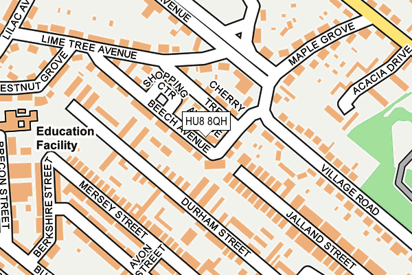 HU8 8QH map - OS OpenMap – Local (Ordnance Survey) HU8 8QH map - OS OpenMap – Local (Ordnance Survey)
