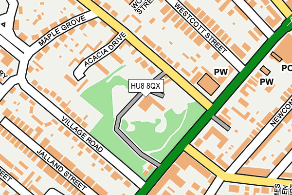 HU8 8QX map - OS OpenMap – Local (Ordnance Survey) HU8 8QX map - OS OpenMap – Local (Ordnance Survey)