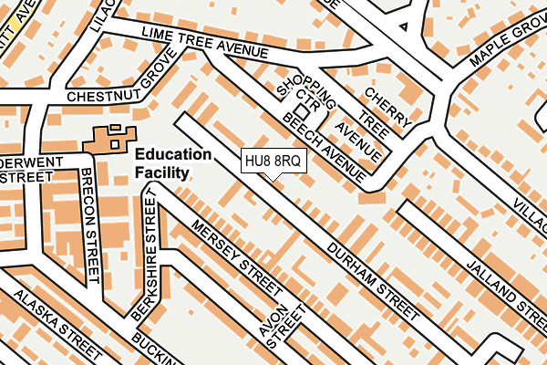 HU8 8RQ map - OS OpenMap – Local (Ordnance Survey) HU8 8RQ map - OS OpenMap – Local (Ordnance Survey)