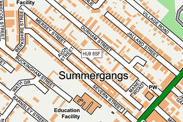 HU8 8SF map - OS OpenMap – Local (Ordnance Survey) HU8 8SF map - OS OpenMap – Local (Ordnance Survey)