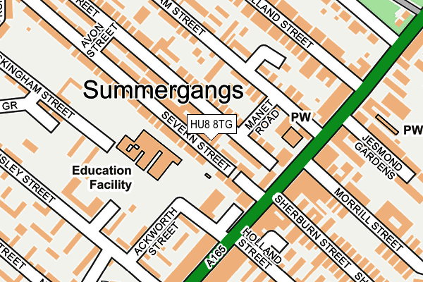 HU8 8TG map - OS OpenMap – Local (Ordnance Survey) HU8 8TG map - OS OpenMap – Local (Ordnance Survey)
