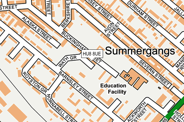 HU8 8UE map - OS OpenMap – Local (Ordnance Survey) HU8 8UE map - OS OpenMap – Local (Ordnance Survey)