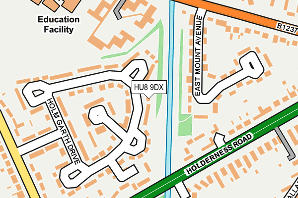 HU8 9DX map - OS OpenMap – Local (Ordnance Survey) HU8 9DX map - OS OpenMap – Local (Ordnance Survey)