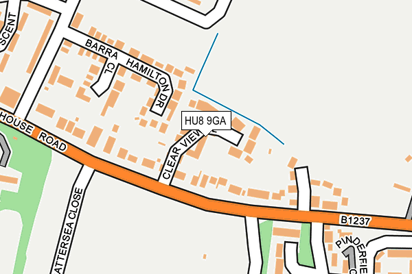 HU8 9GA map - OS OpenMap – Local (Ordnance Survey) HU8 9GA map - OS OpenMap – Local (Ordnance Survey)