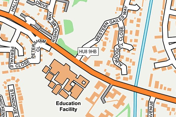 HU8 9HB map - OS OpenMap – Local (Ordnance Survey) HU8 9HB map - OS OpenMap – Local (Ordnance Survey)