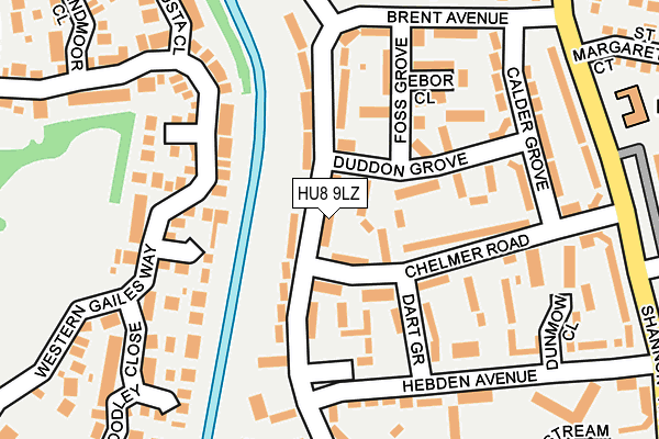 HU8 9LZ map - OS OpenMap – Local (Ordnance Survey) HU8 9LZ map - OS OpenMap – Local (Ordnance Survey)