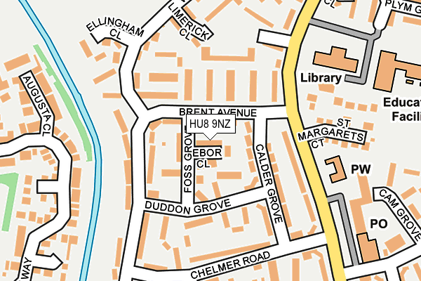 HU8 9NZ map - OS OpenMap – Local (Ordnance Survey) HU8 9NZ map - OS OpenMap – Local (Ordnance Survey)