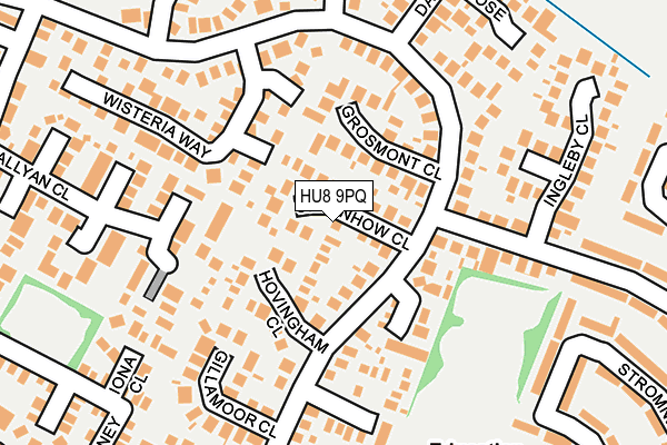 HU8 9PQ map - OS OpenMap – Local (Ordnance Survey) HU8 9PQ map - OS OpenMap – Local (Ordnance Survey)