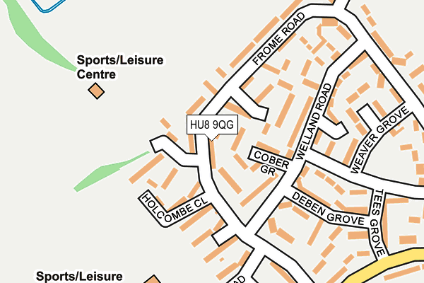 HU8 9QG map - OS OpenMap – Local (Ordnance Survey) HU8 9QG map - OS OpenMap – Local (Ordnance Survey)