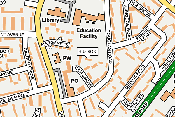 HU8 9QR map - OS OpenMap – Local (Ordnance Survey)