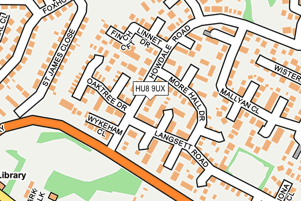 HU8 9UX map - OS OpenMap – Local (Ordnance Survey) HU8 9UX map - OS OpenMap – Local (Ordnance Survey)
